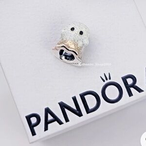 Pandora Silver Ghost Charm with Glow Effect